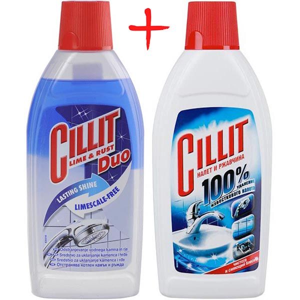 Средство для чистки ржавчины и налета Cillit Duo 500 мл + Duragard 450 мл