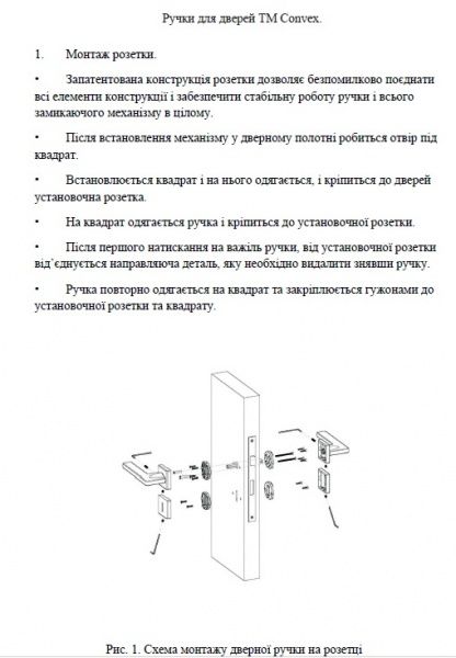 Ручка на розетці Convex 1515 New білий