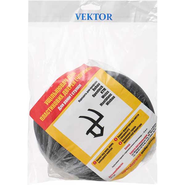 Уплотнитель в паз фигурный Vektor 12 м черный 