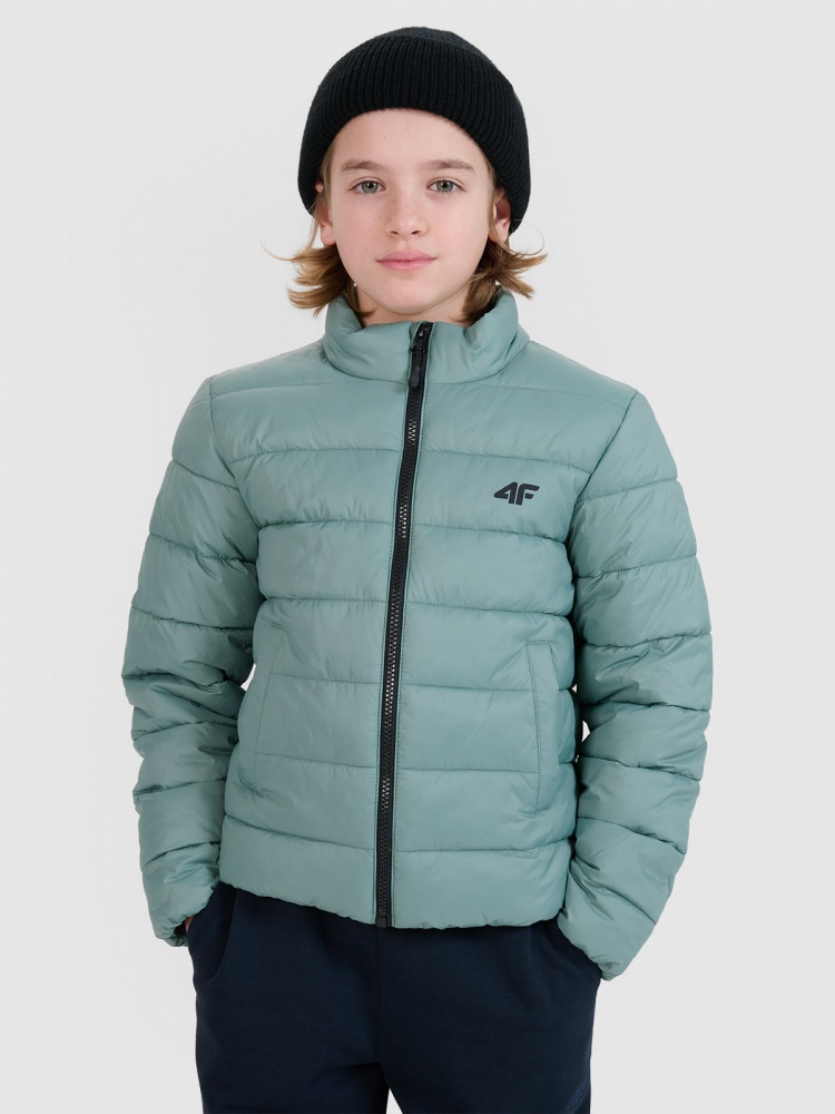 Куртка для мальчиков демисезонная 4F DOWN JACKET M520 4FJWSS25TDJAM520-41S зеленая