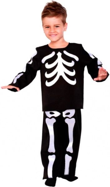Костюм дитячий карнавальний Девілон Хлопчик Скелет р.92 чорний CC282A 