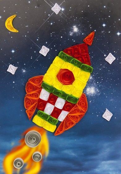 Набор для квиллинга Ракета 7 цветов QP-6273 Бумагия 