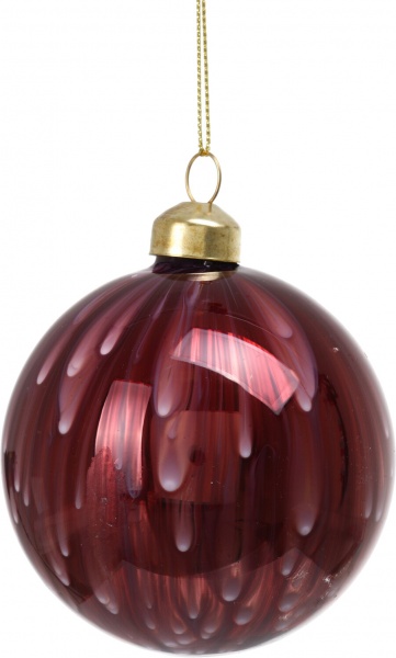 Елочная игрушка в форме капли стеклянная 8 см 8 мм розовый ABT620000