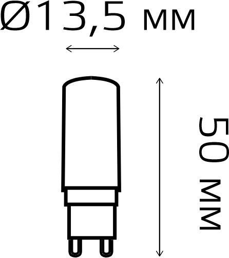 Лампа светодиодная Gauss Glass 107809203 3.5 Вт капсульная прозрачная G9 220 В 4100 К 