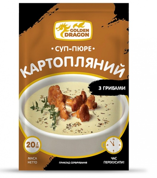 Суп-пюре GOLDEN DRAGON с грибами 20 г 