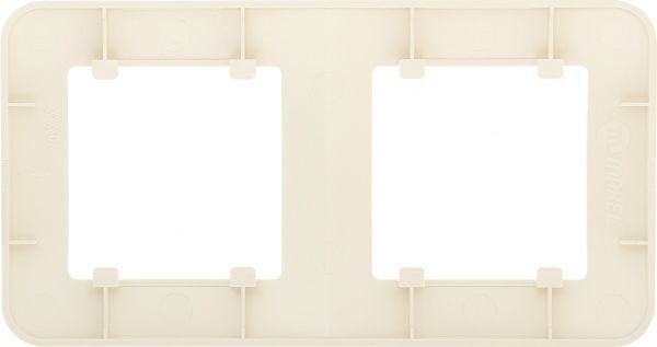 Рамка двомісна Makel Lillium Natural вертикальна слонова кістка