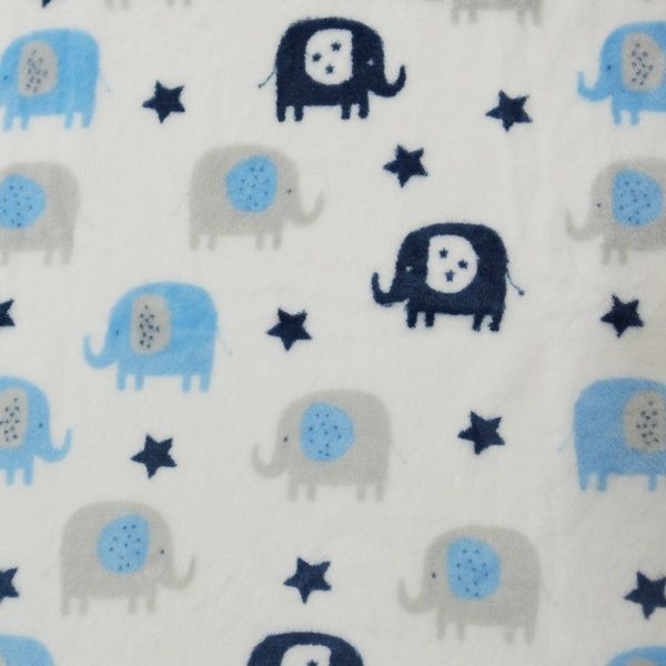 Плед Слоники 100x120 см білий 