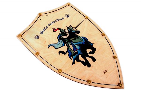 Щит дерев'яний Сувенир Декор з прямим друком Кінний Лицар