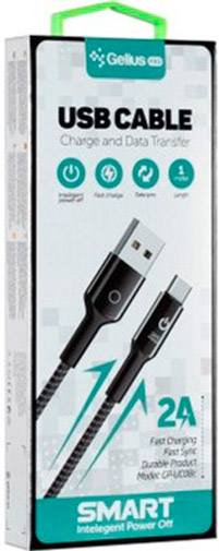 Кабель Gelius Pro Smart GP-U08c USB Type-C 2A (2099900786891) 1 м чорний 