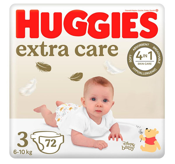 Підгузки Huggies Extra Care 3 6-10 кг 72 шт.