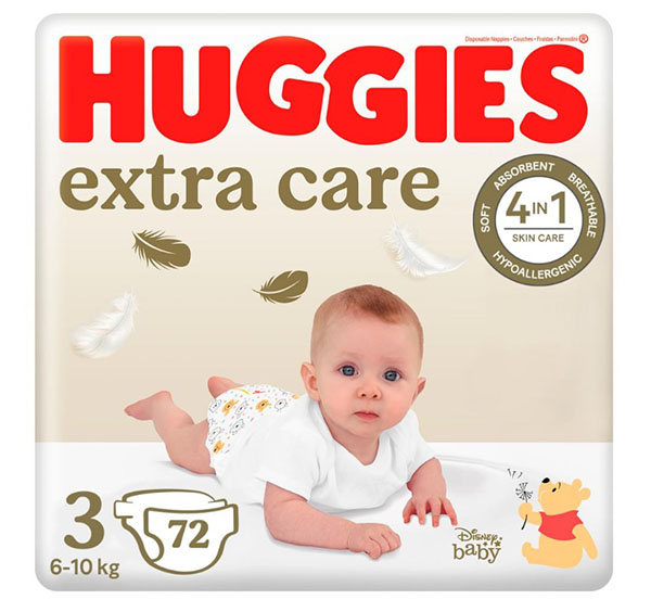 Подгузники Huggies Extra Care 3 6-10 кг 72 шт.