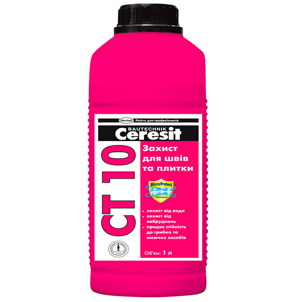 Средство Ceresit СТ 10 для защиты швов и плитки 1 л