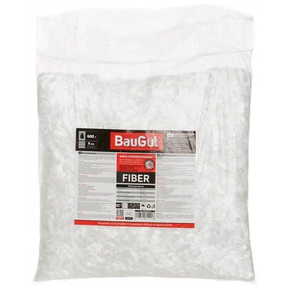 Фибра полипропиленовая BauGut 6 мм 0,6 кг