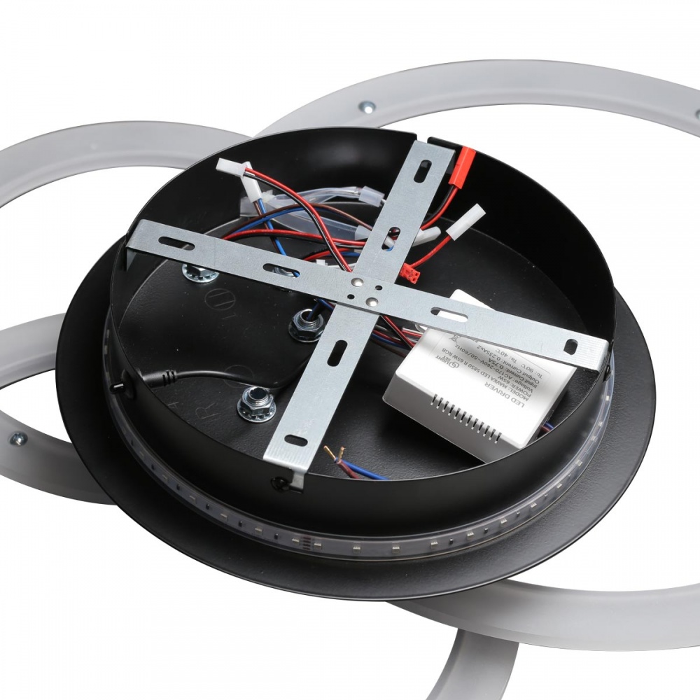 Люстра светодиодная LIGHT SET MAVKA LED 5850 R RGB 65 Вт черный/белый