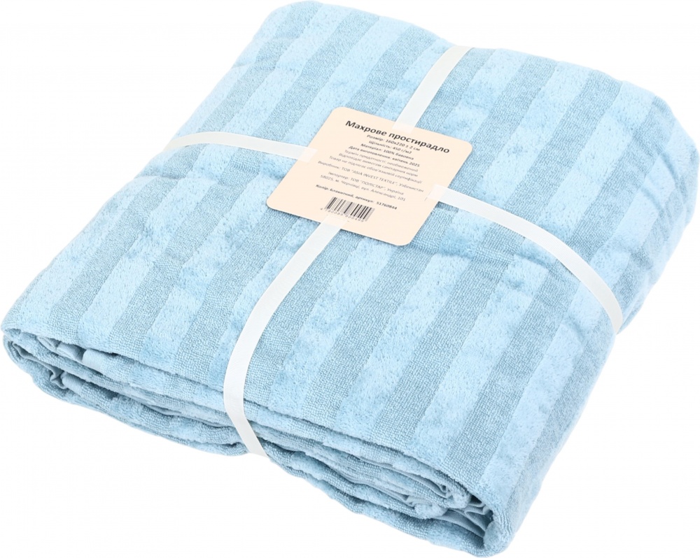 Простыня махровая 160x220 см 371 голубой