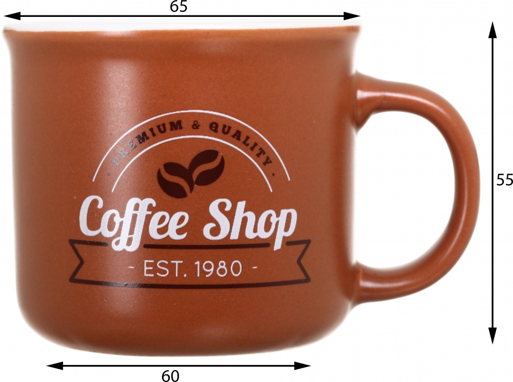 Чашка Fiora Coffee Shop brown 100 мл