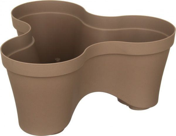 Горщик пластиковий Sanja IPPI Roma фігурний 8,8л мокко 