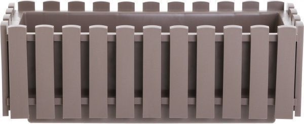 Ящик балконний Plastkon Fency прямокутний 6,2л коричневий 