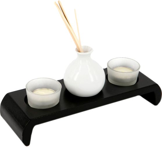 Подсвечник декоративный на 2 свечи с вазой ACQ32