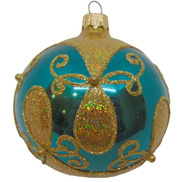 Шар новогодний d80 капля, 1597-1/АХ04 3165 