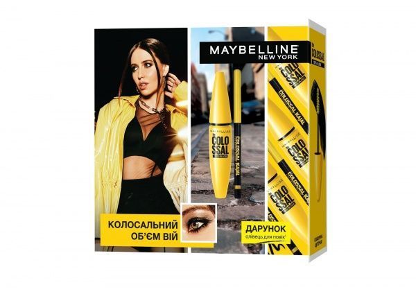 Набір подарунковий для жінок Maybelline New York The Colossal 100% Black