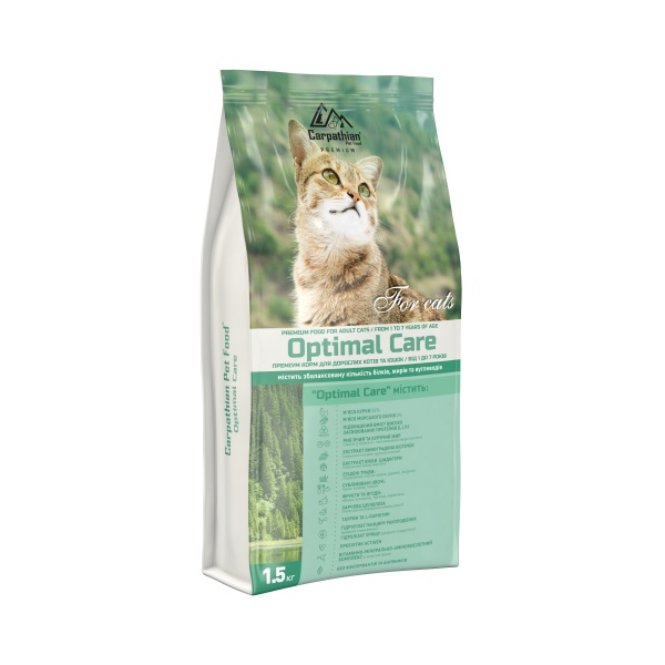 Корм сухий для котів всіх порід Carpathian Pet Food Optimal Care