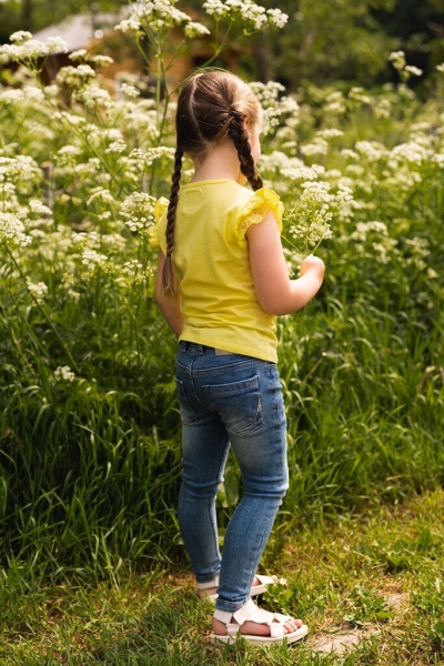 Футболка для девочек Koko Noko р.110 желтый T46903-37 