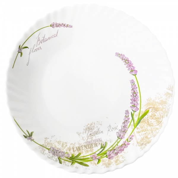 Тарелка обеденная Лаванда Wave 220 мм V-220L Vittora