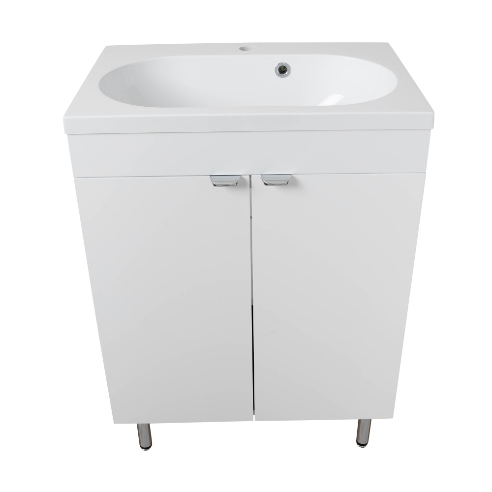 Тумба RIO (білий мат) з умивальником Status 60 см