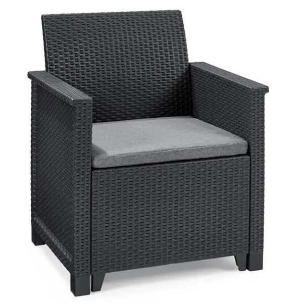 Комплект мебели Keter Marie на 4 персоны графит 252642