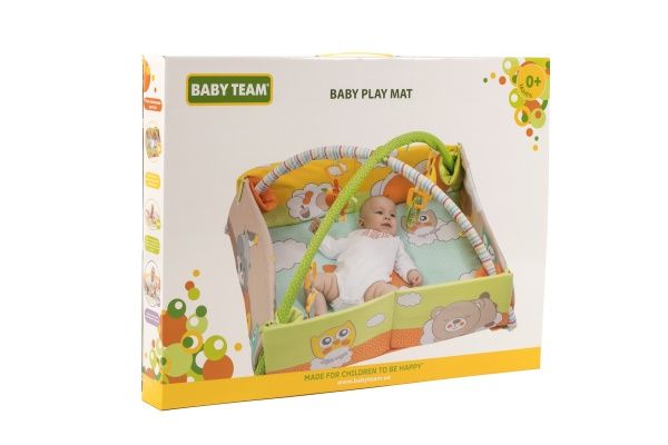 Развивающий коврик Baby Team с дугами и бортиками 8566