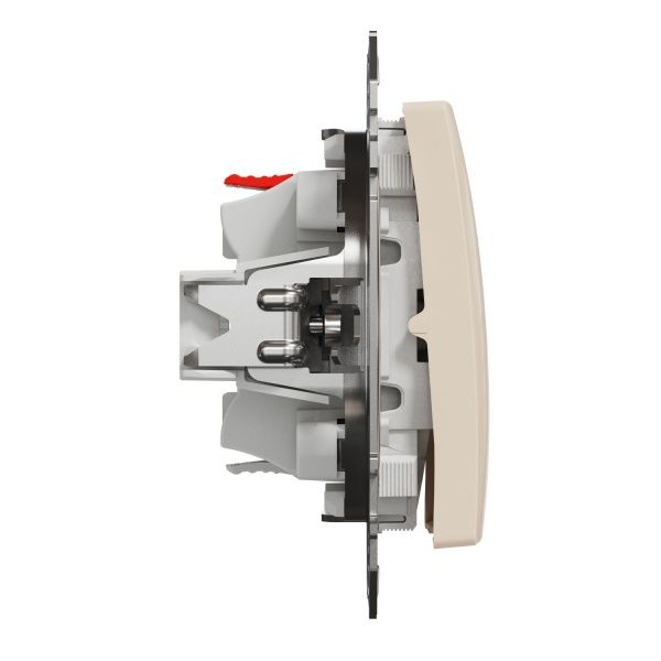 Переключатель проходной одноклавишный Schneider Electric Sedna Design без подсветки 10 А 250В бежевый SDD112106