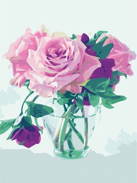 Холст на картоне с контуром Натюрморт №35 30x40 см Rosa Start 