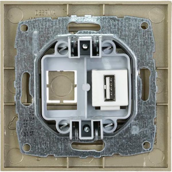 Розетка USB Mono Despina титановый 102-222205-144