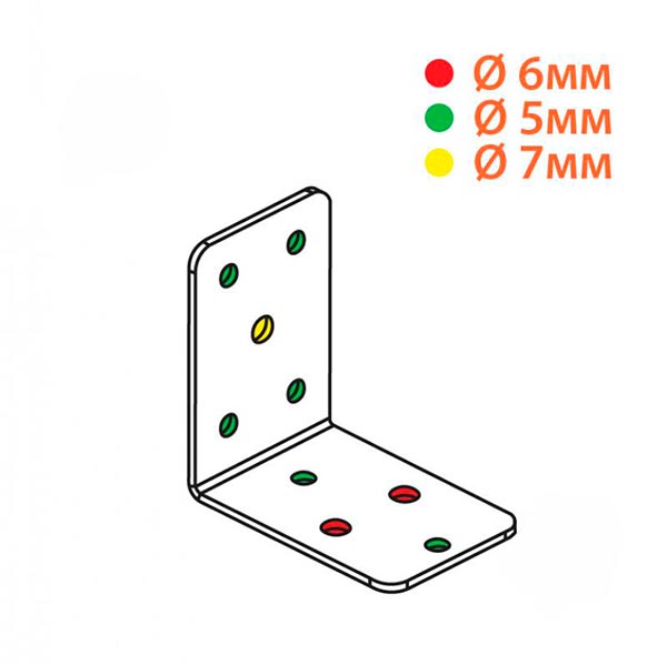 Уголок перфорированный Kolchuga равносторонний 60x60x40 мм 2 мм