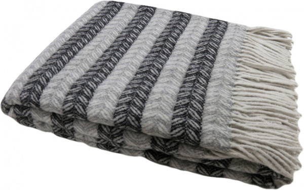 Плед Метро Spire 140x200 см сірий із чорним Vladi 