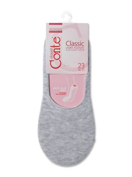 Сліди Conte бавовняні Classic 16С-12СП 000 р.23 світло-сірий