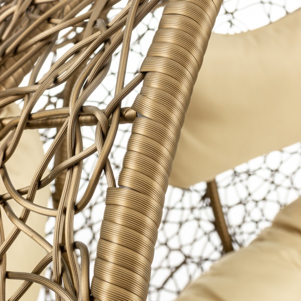 Кресло-кокон Como с подушкой 133х75х125 см бежевый