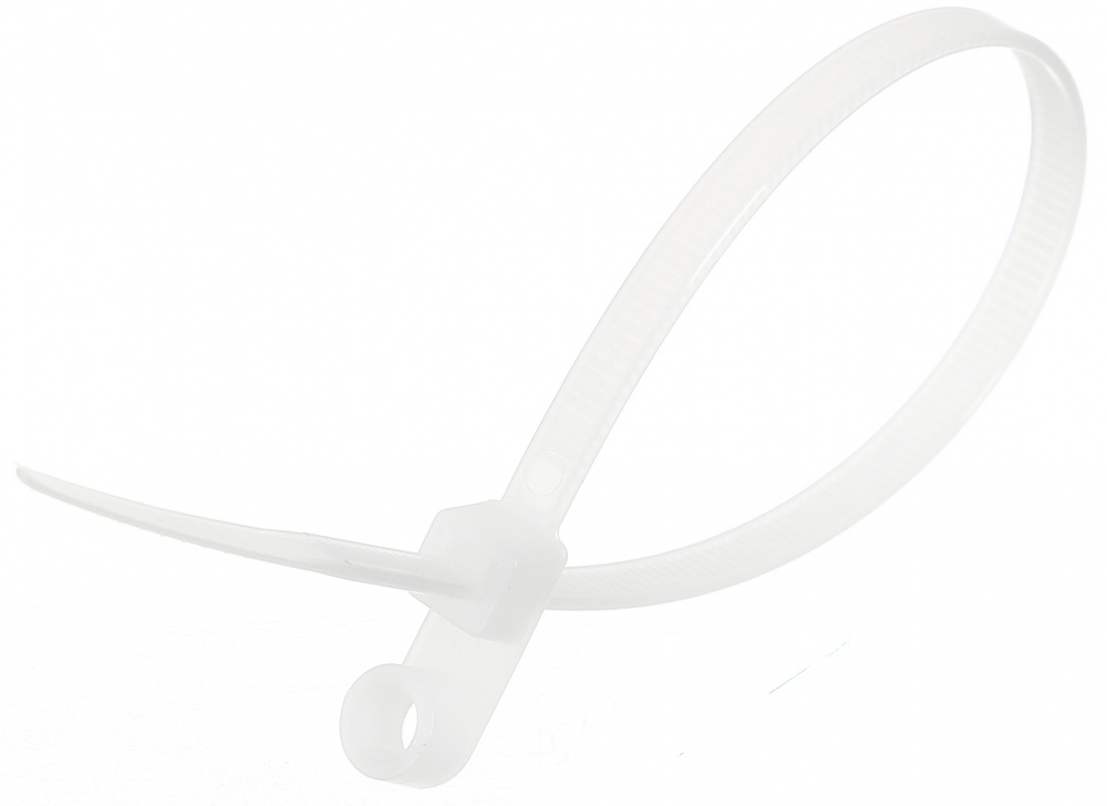 Стяжка кабельна з кільцем HausMark 4,8х200 мм 100 шт. білий