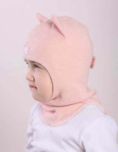 Шапка для девочки Beezy Кошка р.47-49 персиковый 1750 