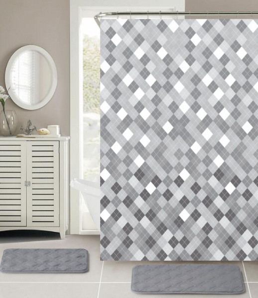 Шторка для ванны Dariana Принт XRQ-RP-273 180х180 см