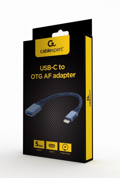 Переходник Cablexpert OTG USB3.0 0,15 м grey (A-USB3C-OTGAF-01) 