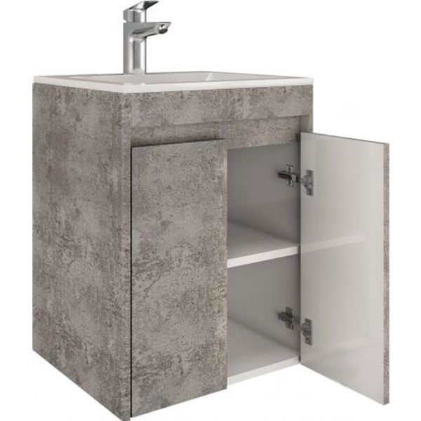 Тумба подвесная Water House Preference N1 50 МДФ базальт лофт под умыв.Como 50