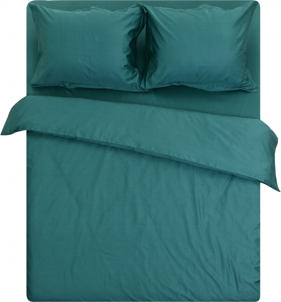 Комплект постельного белья Сатин Люкс евро малахит Homeline 