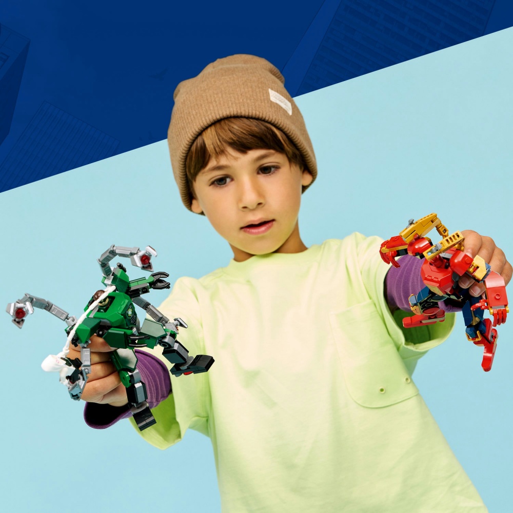 Конструктор LEGO Super Heroes Marvel Битва роботов: Человек-паук vs. Доктор Осьминог 76338