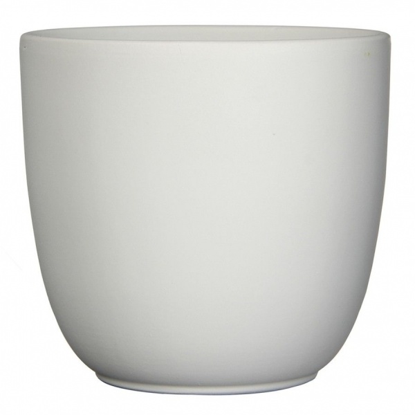 Вазон керамічний Edelman Tusca 28 см круглий 11,9 л білий (144260) 