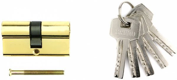 Циліндр Bruno 30x30 ключ-ключ 60 мм латунь