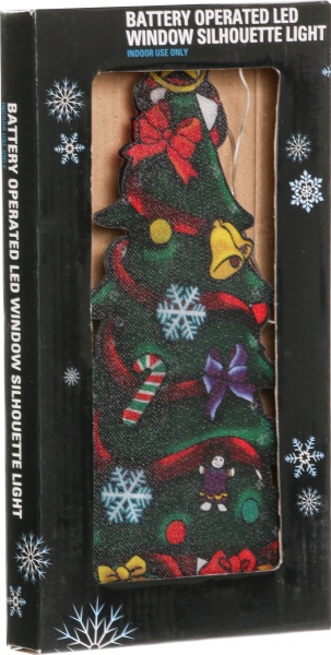 Декорация настенная LED Елка 10 ламп 25 см 