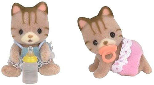 Игровой набор Sylvanian Families полосатыеКотята-двойнята 