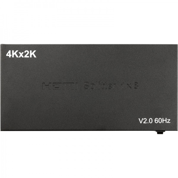 Сплітер PowerPlant HDMI 1x8 V2.0, 3D, 4K/60hz (HDSP8-V2.0) чорний (CA912490) 